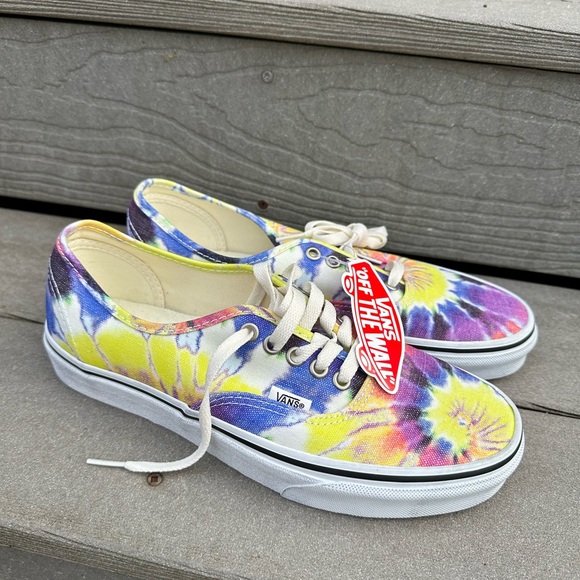NEW Vans Washed Tie-Dye Authentic Shoes | Multicolor Skating Casual NWT - Picture 1 of 5